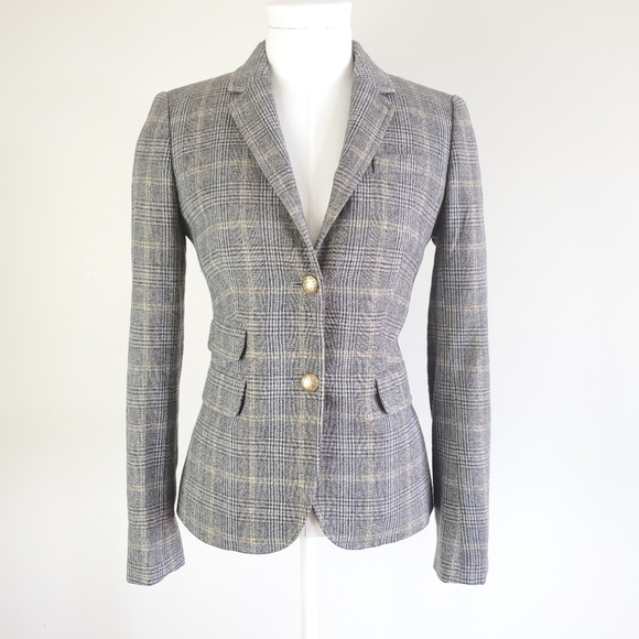 J. Crew Jackets & Blazers - J. Crew schoolboy blazer, plaid, wool blend